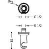 Tres Clasic hand shower holder brass 24218201LV