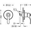Tres Clasic built-in single lever mixer chrome 24217701