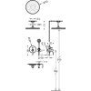 Tres Clasic shower set built-in chrome 24218004