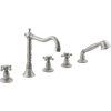ANTEA five-element bath edge mixer with retro spout, nickel 3888
