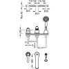 Tres Clasic single lever bath mixer with single lever steel 24214501AC
