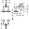 Tres Clasic single lever bath mixer with single lever chrome 24219401