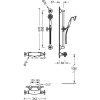 Tres Clasic sprchový set s termostatickou batériou chróm 24216402