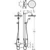 Tres Clasic thermostatic mixer set for bath-shower steel 24219801AC