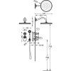 Tres Clasic concealed thermostatic shower set chrome 24235202