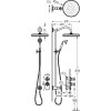 Tres Clasic podomítkový termostatický retro sprchový set ocel 24235203AC