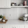 CHEVRON WALL tile White Matt Left 18,6x5,2 (EQ-3) (1pc=0,5m2) 23351