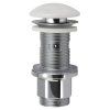 BLOK basin outlet 5/4", click-clack, stopper polished white marble 2401-921