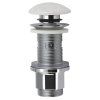 BLOK basin outlet 5/4", click-clack, stopper polished white marble 2401-921