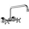 Mereo Retro Viktoria baterie dřezová, nástěnná, 100 mm, s U ramínkem trubkovým ø 18 mm - 230 mm CBL301A04