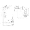 CHARLESTON bath set for external installation, chain, incl. siphon, gold 71799