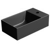 KUBE X keramické retro umyvadlo 40x23cm, pravé/levé, černá mat 9484126