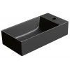 KUBE X keramické retro umyvadlo 50x25cm, pravé/levé, černá mat 9486126