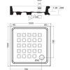 RETRO ceramic shower tray, square 100x100x20cm, white 134001