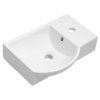 LITOS ceramic corner washbasin, 45x32cm, right-hand mixer, white 4079