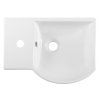 LITOS ceramic corner washbasin, 45x32cm, mixer left, white 4779