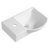 LITOS ceramic corner washbasin, 45x32cm, mixer left, white 4779