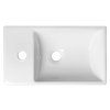 MINOS ceramic washbasin, 45x26cm, mixer left, white 4757