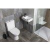 MINOS ceramic washbasin, 45x26cm, mixer left, white 4757