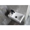 MINOS ceramic washbasin, 45x26cm, mixer left, white 4757