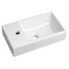 MINOS ceramic washbasin, 45x26cm, mixer left, white 4757