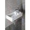 MINOS ceramic washbasin 40x22cm, mixer right, white 4059