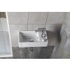 MINOS ceramic washbasin 40x22cm, mixer right, white 4059