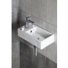 MINOS ceramic washbasin 40x22cm, mixer left, white 4759