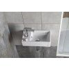 MINOS ceramic washbasin 40x22cm, mixer left, white 4759