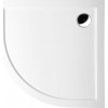 SERA retro sprchová vanička z litého mramoru, čtvrtkruh 90x90cm, R550, bílá 41511
