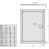 KARIA shower tray in cast marble, rectangle 100x80cm, white 45511