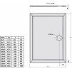 KARIA shower tray in marble, rectangle 90x80cm, white 63511