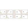 FLEXIA bath tub in cast marble with adjustable size, 150x90cm 72898