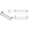 DIAMOND double towel holder 600mm, bronze 1318-11