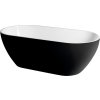 REDUTA volně stojící retro vana litý mramor 171x81x58cm, černá/bílá 71973