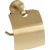 X-ROUND GOLD retro držák toaletního papíru s krytem, zlato mat XR732GB