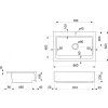 ARYA ceramic sink with mixer hole 86x62 cm, white 50186