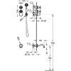 Tres Clasic Thermostatic concealed bath set matt brass 24235201LM