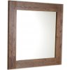 BRAND retro zrcadlo v dřevěném rámu 800x800mm, mořený smrk BA051S
