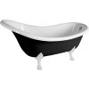 BRIXTON voľne stojaca vaňa 174x83x81cm, nohy biele, čierna/biela 94847