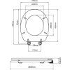 AQUALINE WC seat, cherry 1705-12