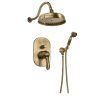 KIRKÉ retro podomietkový sprchový set s pákovou batériou, 2 výstupy, bronz KI42B-02