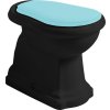 RETRO WC mísa stojící, 38,5x59cm, zadní odpad, černá mat 101131