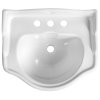 RETRO keramické umyvadlo 55x45cm, 3 otvory, bílá 104501-3