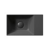 KUBE X keramické umývátko 40x23cm, bez otvoru, pravé/levé, černá mat 9484026