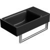 NUBES keramické umývátko 40x23cm, bez otvoru, pravé/levé, černá mat 9636026