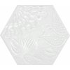Dlažba Codicer Gaudi Lux White Hex 22x25