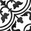 Retro dlažba Estudio Frame Decor Clover B&W 15x15