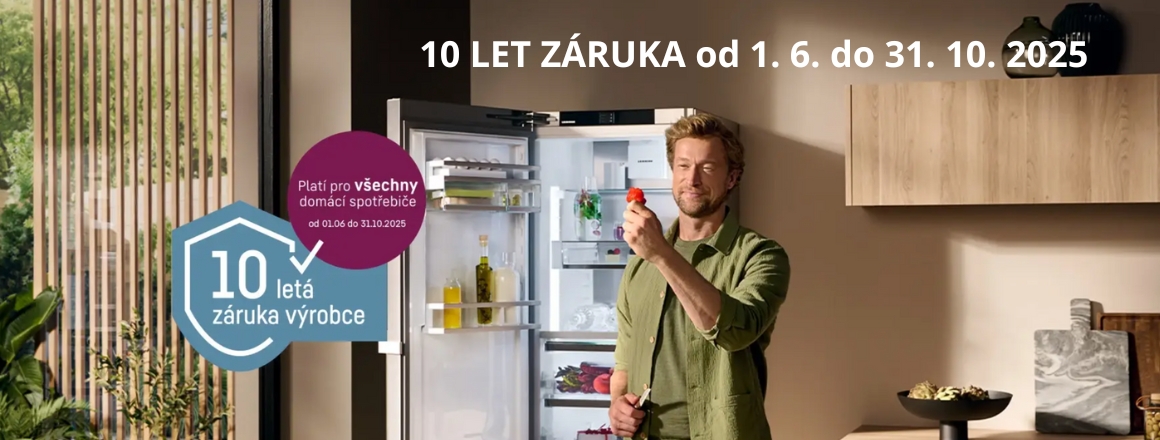 10 let záruka na všechny domácí spotřebiče LIEBHERR