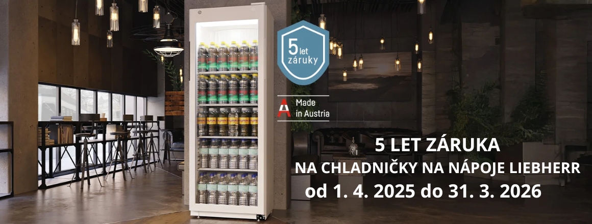 5 let záruka na chladničky na nápoje Liebherr